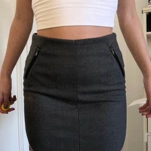 Forever 21 grey pencil mini skirt